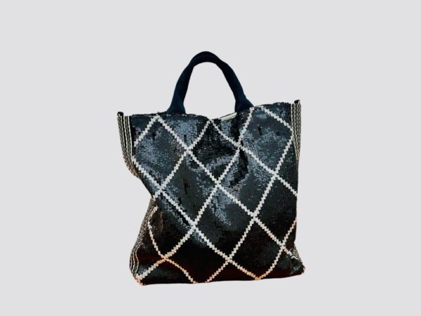 Borsa shopper grande paillettes